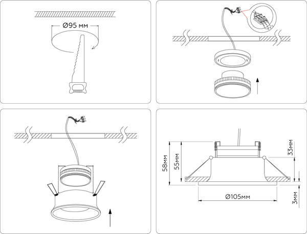 Изображение товара Точечный светильник Ambrella TN51815 GD (золотой)