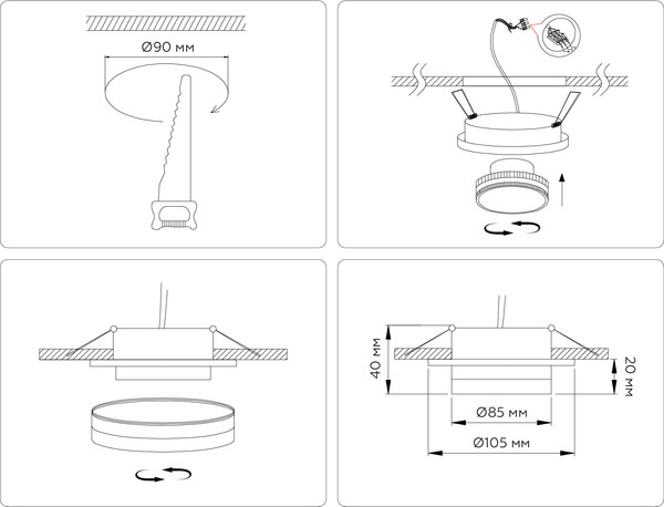 Изображение товара Точечный светильник Ambrella TN5214 WH (белый)