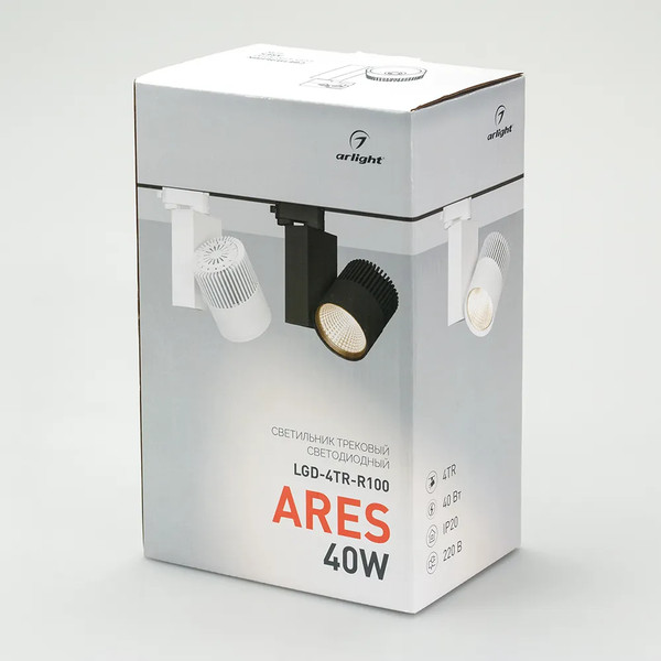 Изображение товара Трековый светильник Arlight LGD-ARES-4TR-R100-40W Day4000 BK 24deg / 025537