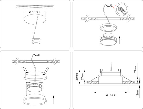 Изображение товара Точечный светильник Ambrella TN6601 WH (белый)