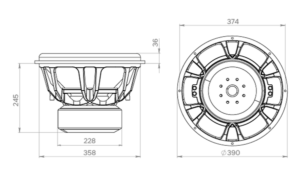 Изображение товара Головка сабвуфера Swat EXE-15D2 v.3