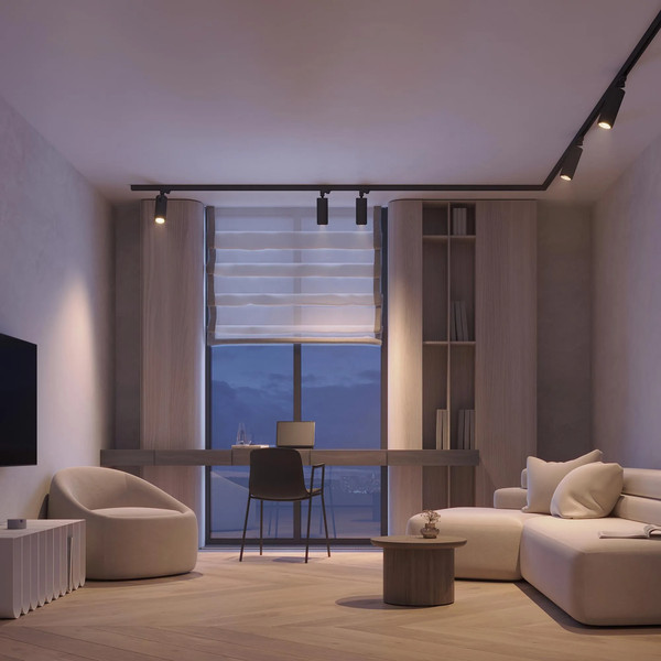 Изображение товара Трековый светильник Arlight LGD-GELIOS-TUNE-4TR-R80-20W Day4000-MIX BK 20-60deg / 039156