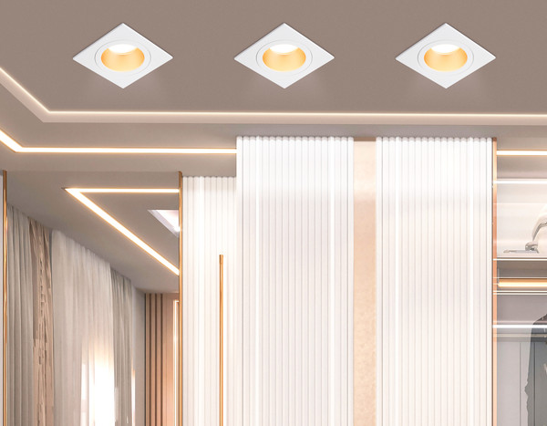 Изображение товара Точечный светильник Ambrella TN102827 WH/GD (белый/золото)