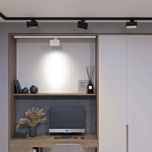 Изображение товара Трековый светильник Arlight LGD-LOFT-TRACK-4TR-S170-20W Warm3000 BK 24deg / 026233