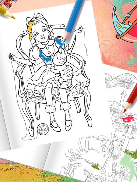 Изображение товара Раскраска Махаон Алиса в Стране Чудес. Раскраска-путешествие. Книга 1