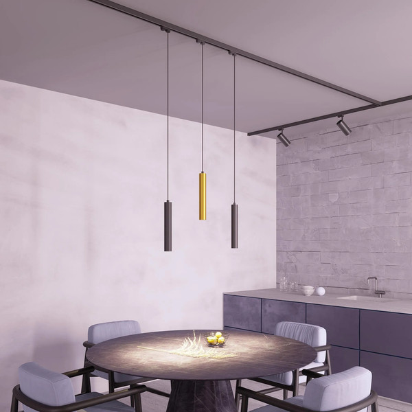 Изображение товара Трековый светильник Arlight LGD-PIPE-TRACK-HANG-4TR-R50-9W Day4000 GD 40deg / 037409