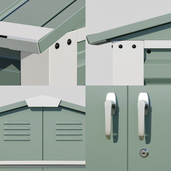 Изображение товара Сарай из металла No Brand С односкатной крышей SP-HSG-02