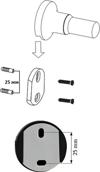 Изображение товара Держатель для полотенца Potato P1801BL