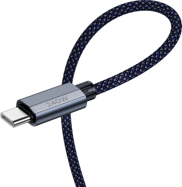 Изображение товара Кабель Hoco U134 Type-C to Type-C (1.8м, темно-синий)