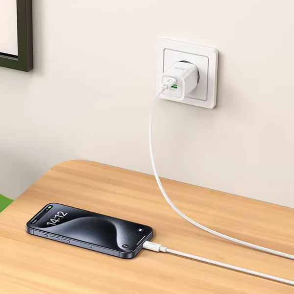 Изображение товара Зарядное устройство сетевое Hoco C149A Charm 30W + кабель (белый)