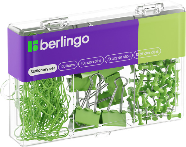Изображение товара Набор канцелярских мелочей Berlingo Mcn_12000b (120пр, зеленый)