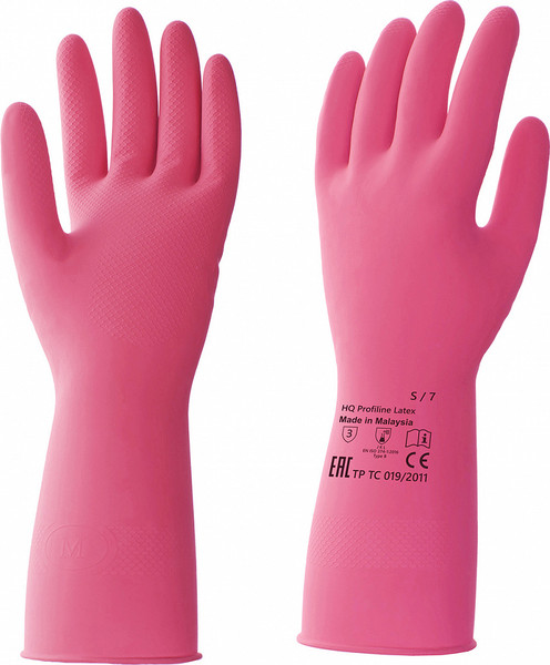 Изображение товара Перчатки хозяйственные HQ Profiline Латексные многоразовые / 73579 (S, красный)