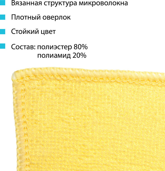 Изображение товара Салфетка хозяйственная HQ Profiline Универсальная / 73601 (желтый)