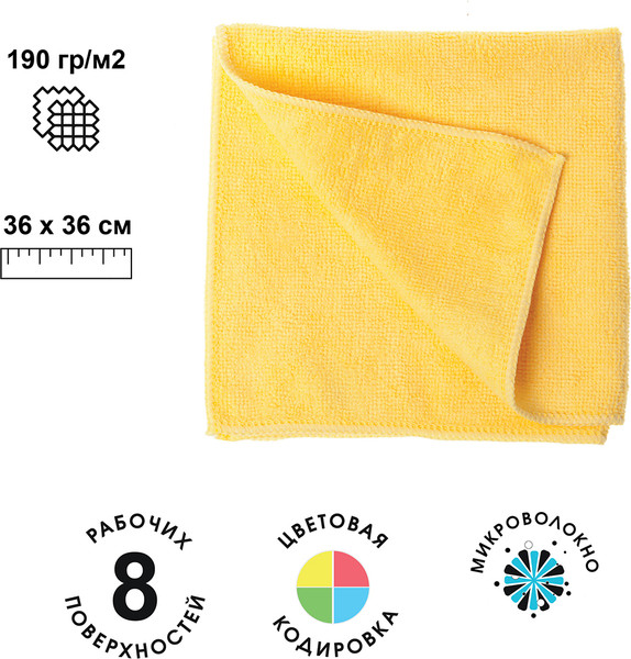 Изображение товара Салфетка хозяйственная HQ Profiline Универсальная / 73601 (желтый)