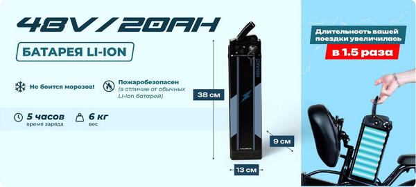 Изображение товара Электровелосипед Minako F10 Lite 48V 20 ah