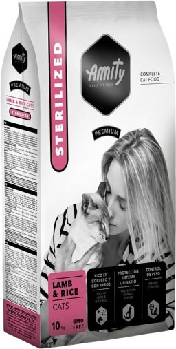 Изображение товара Сухой корм для кошек Amity Premium Sterilized Cats Lamb & Rice ягненок с рисом (10кг)