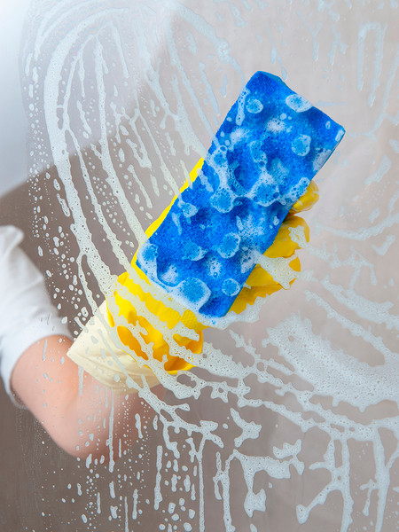 Изображение товара Набор губок хозяйственных HQ Profiline С абразивом / 77305 (5шт, синий)