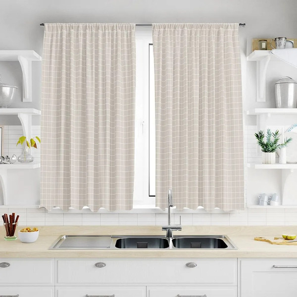 Изображение товара Комплект штор Домашняя мода Сардиния Клетка (2шт, 148x160)