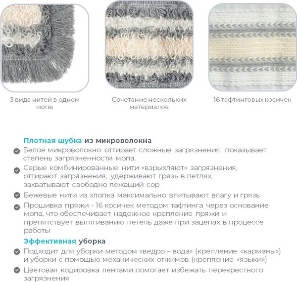 Изображение товара Моп для швабры HQ Profiline 77008