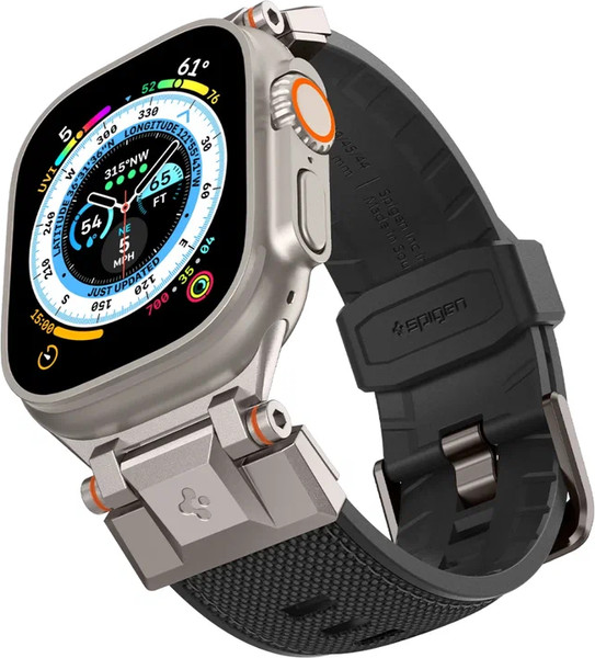 Изображение товара Ремешок для умных часов Spigen Durapro Armor Pu для Apple Watch / AMP07591 (черный)