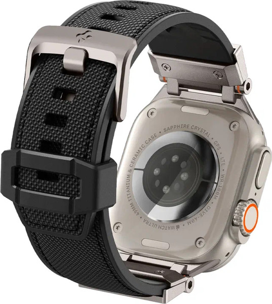 Изображение товара Ремешок для умных часов Spigen Durapro Armor Pu для Apple Watch / AMP07591 (черный)