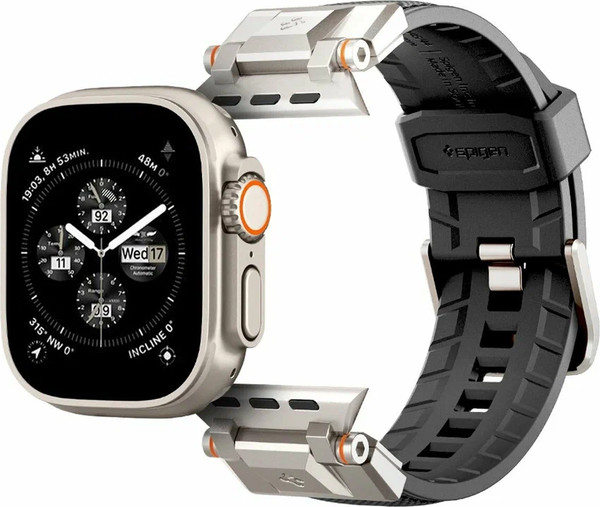 Изображение товара Ремешок для умных часов Spigen Durapro Armor Pu для Apple Watch / AMP07591 (черный)