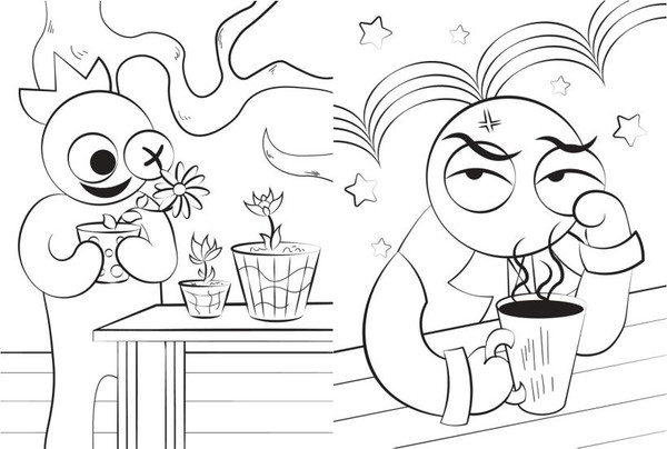 Изображение товара Раскраска Эксмо Разноцветные друзья, мягкая обложка