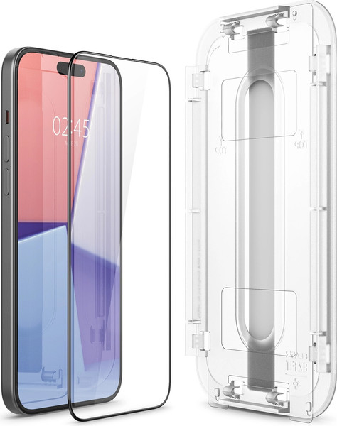 Изображение товара Защитное стекло для телефона Spigen Glas.tr Ez Fit Fc для iPhone 15 / AGL06908 (черный)