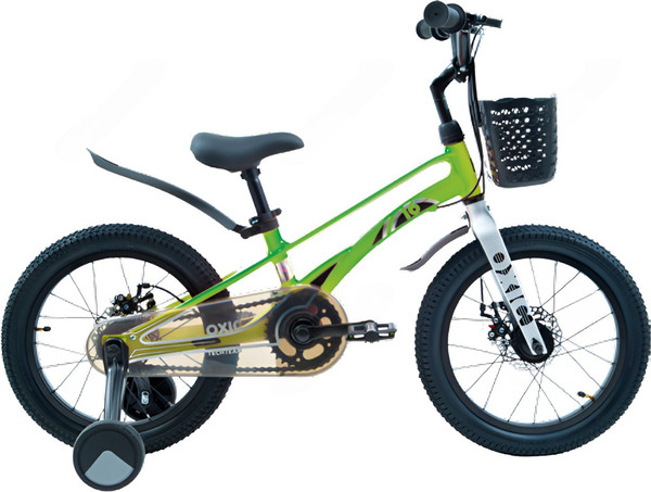Изображение товара Детский велосипед Tech Team Oxic 14 / NN014184 (зеленый, разобранный, в коробке)