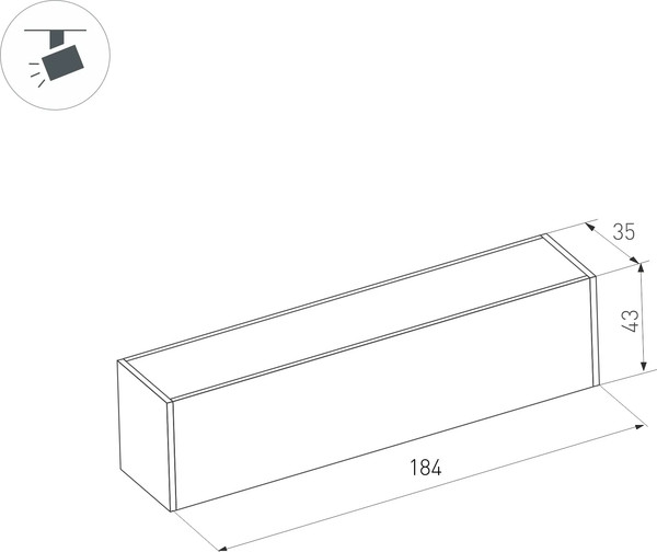 Изображение товара Трековый светильник Arlight MAG-DARK-45-L200-6W Day4000 BK 20deg / 034028
