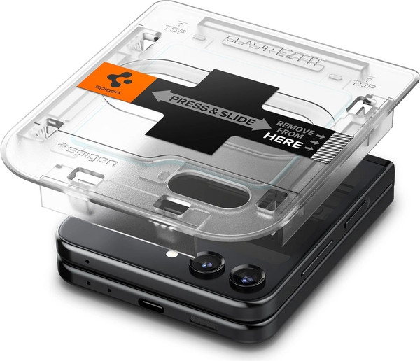 Изображение товара Набор защитных стекол для телефона Spigen Glas.tr Ez Fit для Galaxy Z Flip 5 / AGL06525 (2шт, Clear)