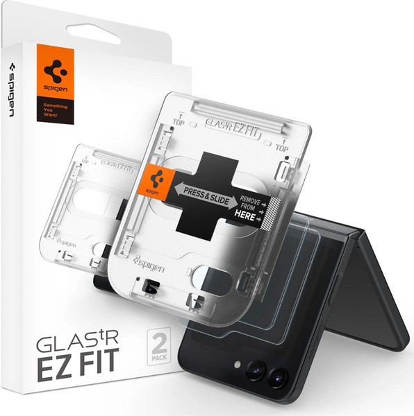 Изображение товара Набор защитных стекол для телефона Spigen Glas.tr Ez Fit для Galaxy Z Flip 5 / AGL06525 (2шт, Clear)