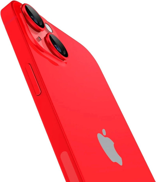 Изображение товара Защитное стекло для камеры телефона Spigen Optik Ez Fit Camera Pr. iPhone 14/14 Plus/15/15 Plus / AGL05605 (2шт, красный)