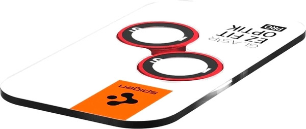 Изображение товара Защитное стекло для камеры телефона Spigen Optik Ez Fit Camera Pr. iPhone 14/14 Plus/15/15 Plus / AGL05605 (2шт, красный)