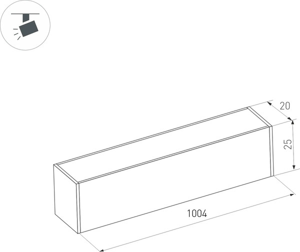 Изображение товара Трековый светильник Arlight MAG-FLAT-25-L1000-30W Warm3000 BK 100deg / 034216