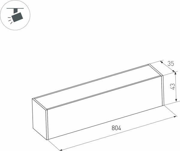 Изображение товара Трековый светильник Arlight MAG-FLAT-45-L805-24W Warm3000 BK 100deg / 026958