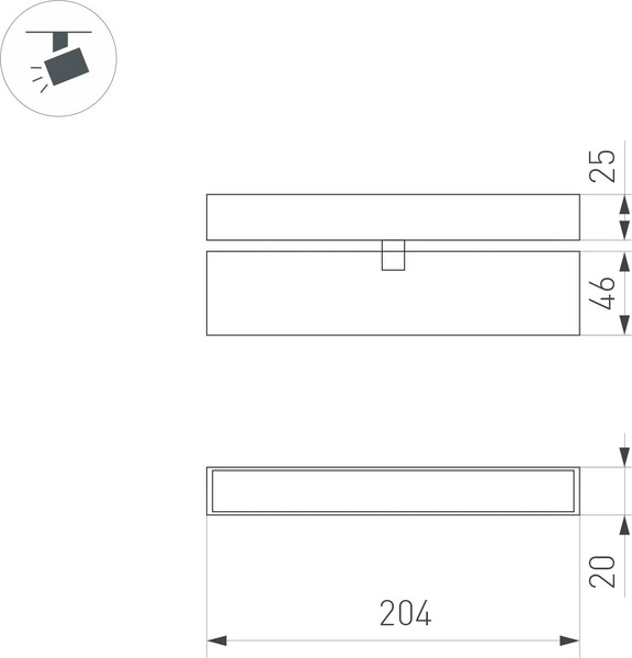 Изображение товара Трековый светильник Arlight MAG-FLAT-FOLD-25-S200-6W Day4000 WH 100deg / 050068