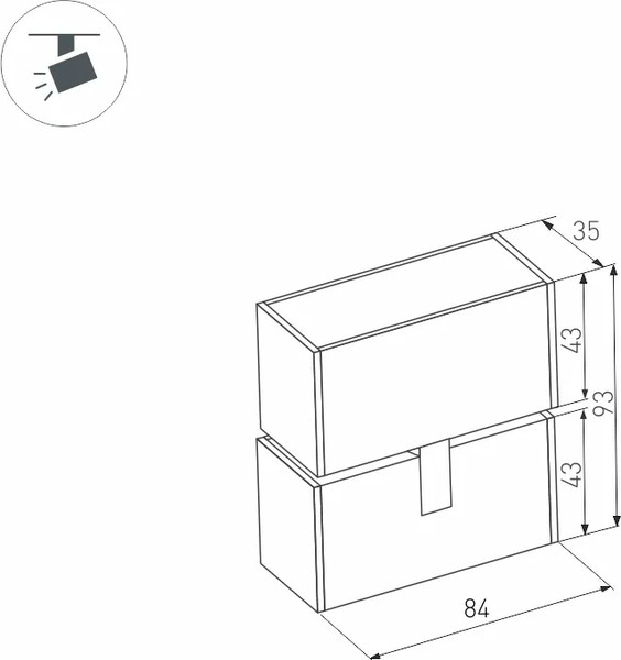 Изображение товара Трековый светильник Arlight MAG-LASER-FOLD-45-S84-3W Day4000 WH 15deg / 027626