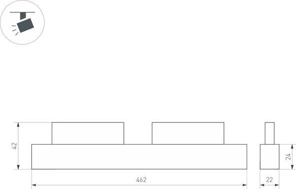 Изображение товара Трековый светильник Arlight MAG-ORIENT-FLAT-L465-16W Day4000 BK 80deg / 033613