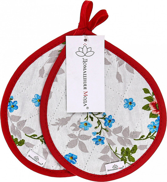 Изображение товара Набор прихваток Домашняя мода Розовый ноктюрн Капелька 20х15.5 (2шт)