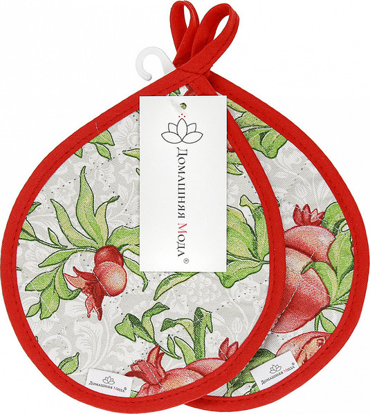 Изображение товара Набор прихваток Домашняя мода Гранат К Капелька 20х15.5 (2шт)