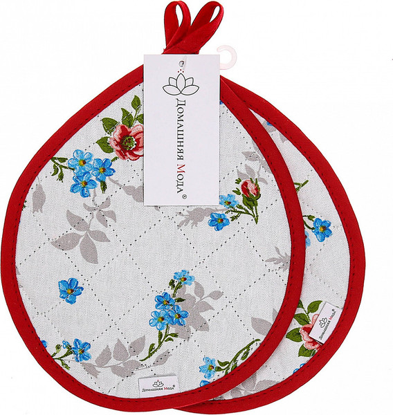 Изображение товара Набор прихваток Домашняя мода Розовый ноктюрн Капелька 20х25 (2шт)