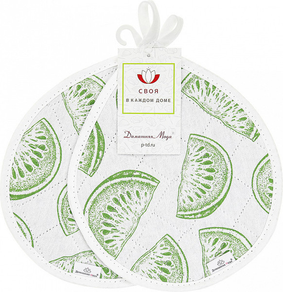 Изображение товара Набор прихваток Домашняя мода Астурия Капелька 20х25 (2шт, белый)