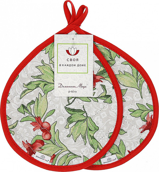 Изображение товара Набор прихваток Домашняя мода Гранат К Капелька 20х25 (2шт)