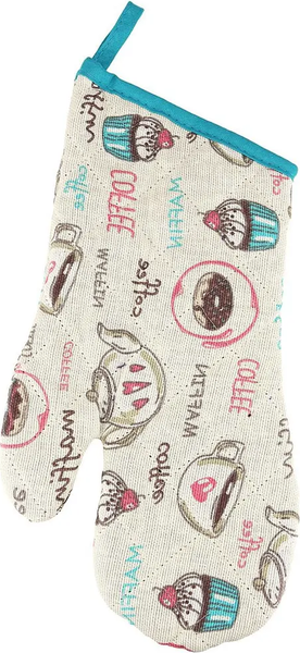 Изображение товара Набор прихваток Домашняя мода Вкусняшки Варежка 15х30 + прихватка 20х20 (2шт)