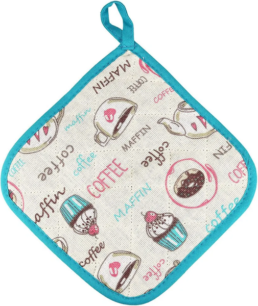 Изображение товара Набор прихваток Домашняя мода Вкусняшки Варежка 15х30 + прихватка 20х20 (2шт)