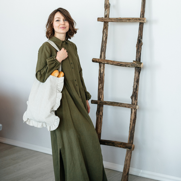 Изображение товара Сумка-шоппер ОМурМебель Серый рюши