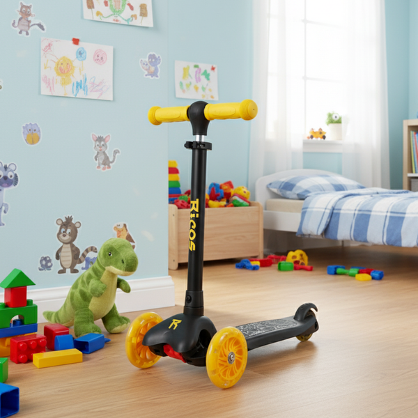 Изображение товара Самокат детский Ricos Star JSCA6 (черный/желтый)