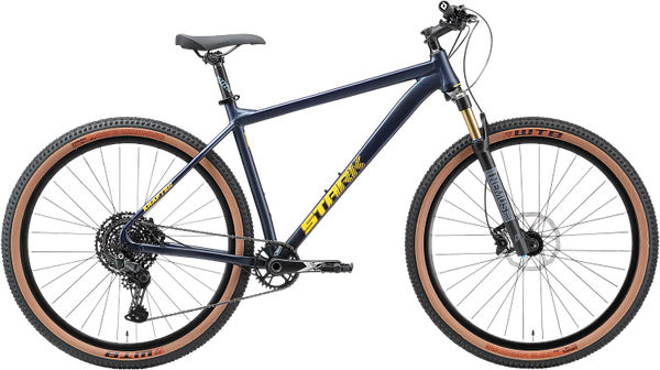 Изображение товара Велосипед STARK Krafter 29.6 HD 2025 (22, темно-синий/теплый желтый, разобранный, в коробке)