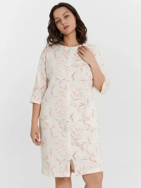 Изображение товара Халат Mark Formelle 552266-1 (р.164/170-108-114, цветы на св.молочном)